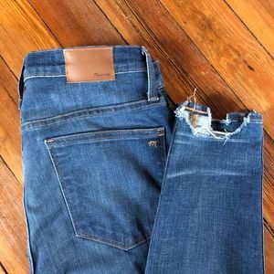 Madewell High-Rise Chewed Hem Skinny Jean